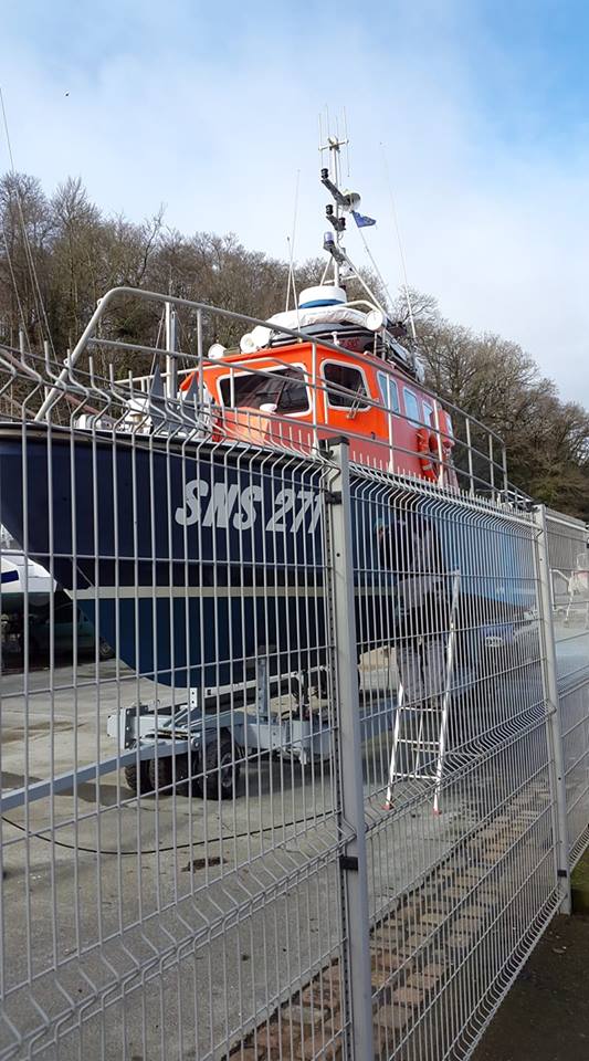 La vedette SNS 271 en carénage à Morlaix 