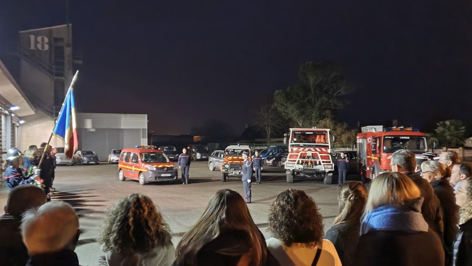 Cérémonie de la Saint Barbe au centre de secours de Lanmeur