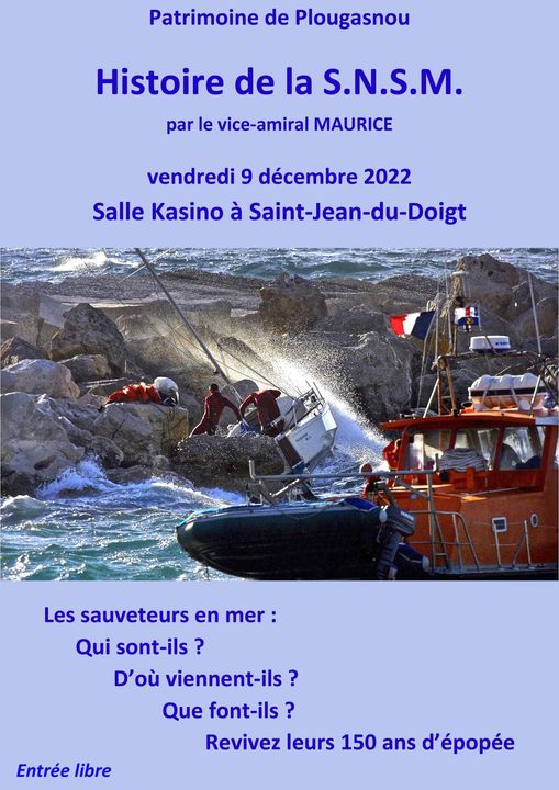 Affiche conférence histoire de la SNSM